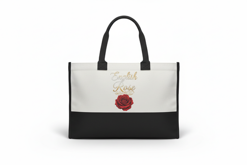 Linen Cotton Shopper Tote Bag English Rose Made to Order